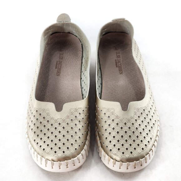 ILSE JACOBSEN Hornbaek Tulip Flat Slip-On Perforated Gold - Picture 3 of 6